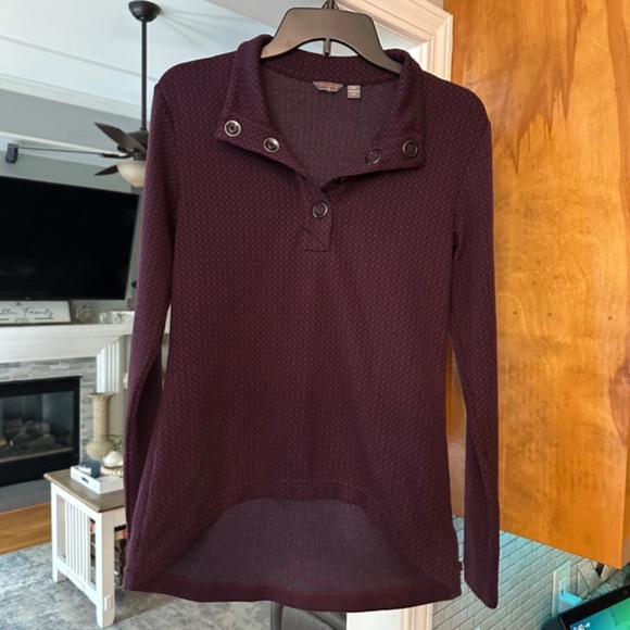 THREE Merrell Indira Snap Placket Pullover Shirts Medium White, Black, Burgundy - Picture 9 of 16